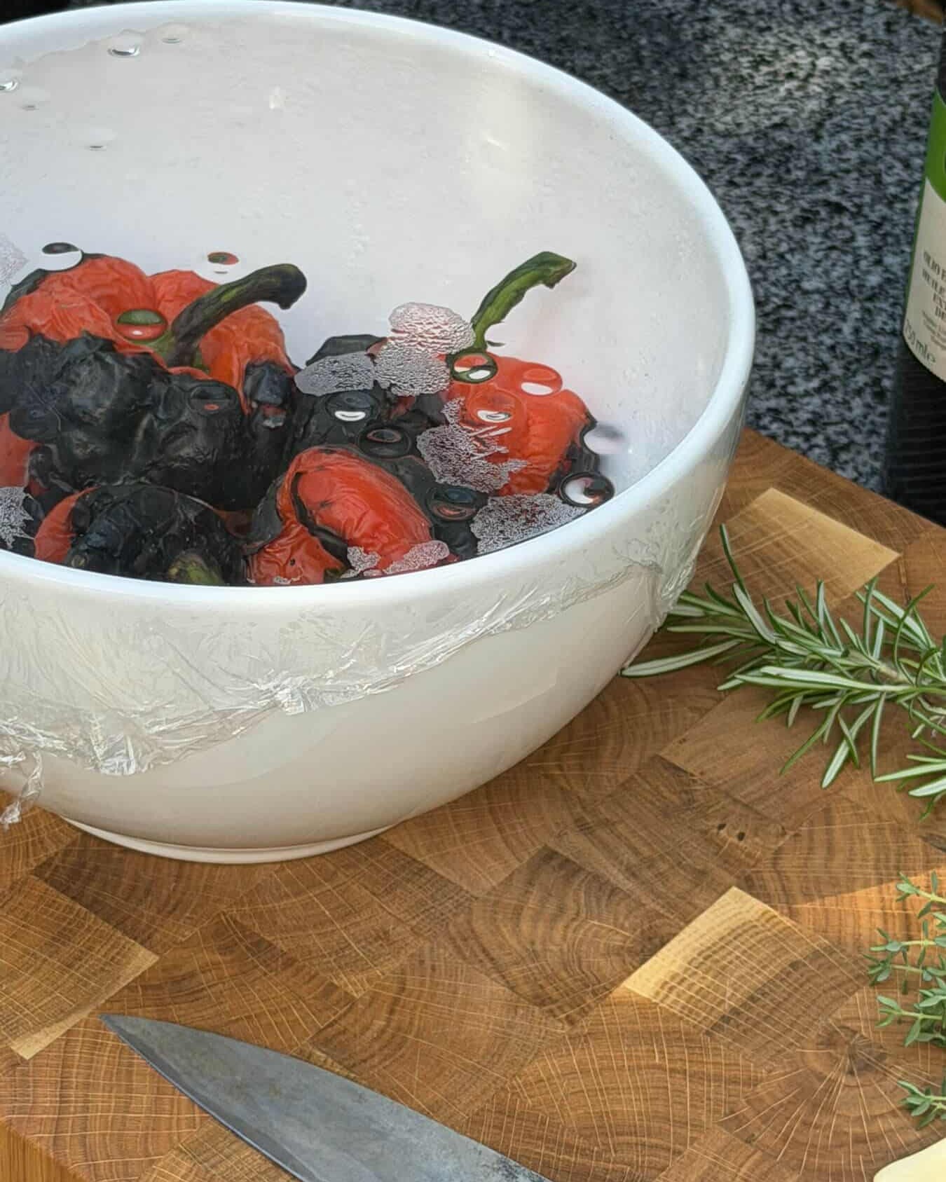 Mediterrane-gemarineerde-rode-paprika-stomen-paprika-recepten-bbq-kamado-dutch-bbq-dude